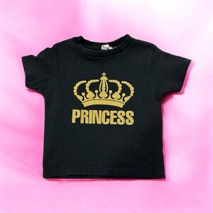 Black Princess Crown Kids T-Shirt